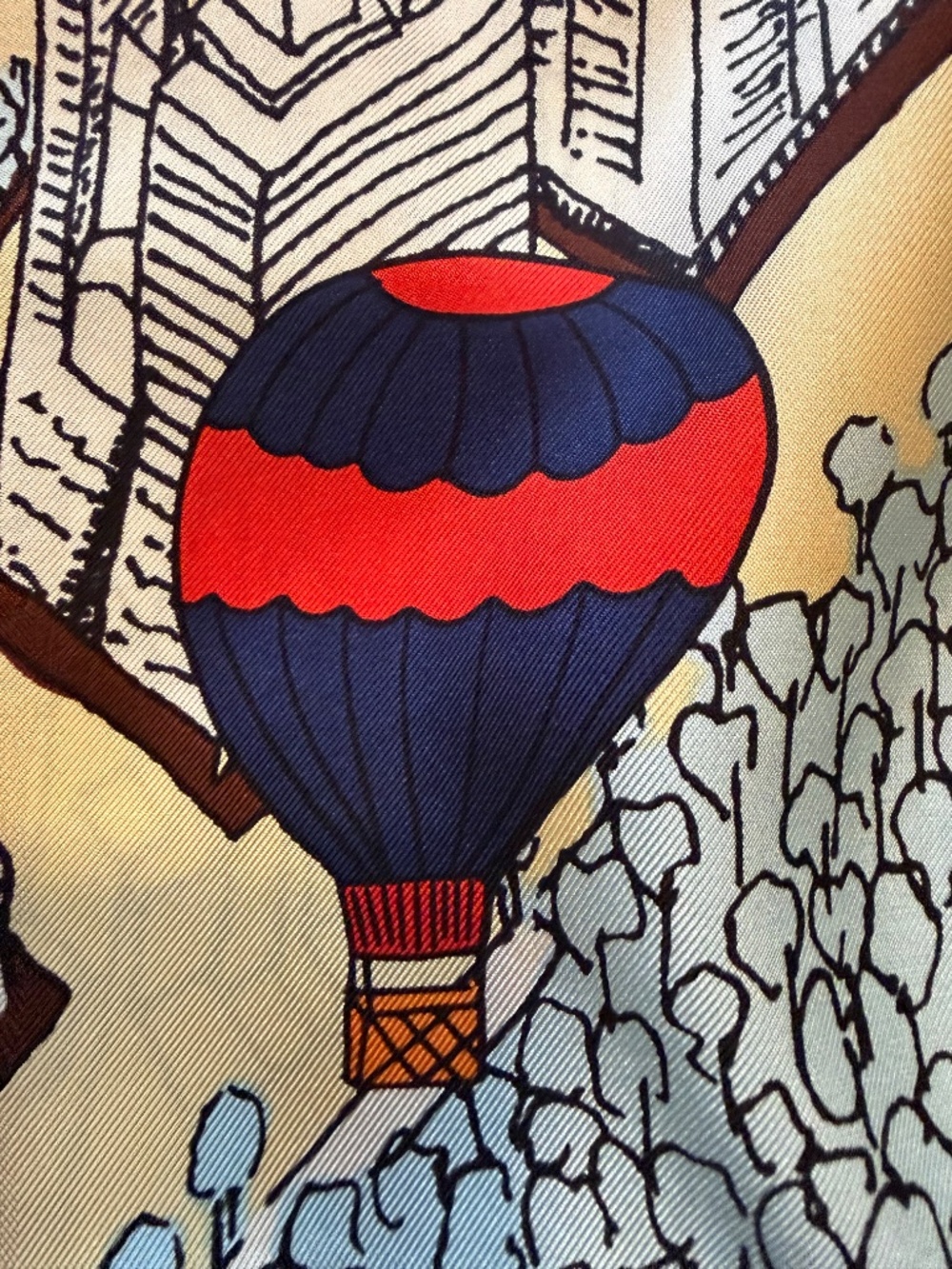 NEW Tory Burch Balloons in the Sky Silk Square Scarf - Picture 9 of 12